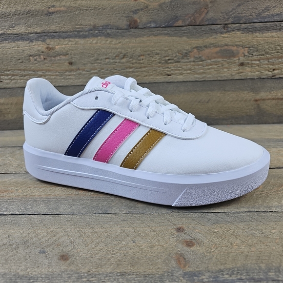 adidas Court Women's Platform Shoes Sneakers Skater Style Casual Trendy - Picture 2 of 11